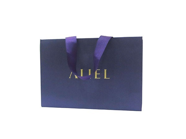 Dark Purple Silk Cloth Paper Bag