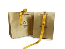 Yellow Satin Cloth Paper Bag