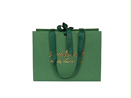 Green Special Paper Bag with Texture