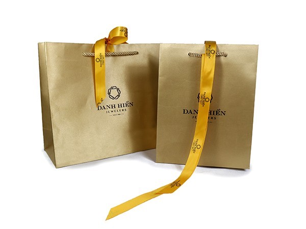 Yellow Satin Cloth Paper Bag